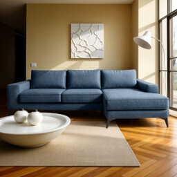 Abakus Direct Venice Corner Sofa In Light Blue Right Facing With Deep Seats And Extra-Wide Padded Arms - thumbnail 7