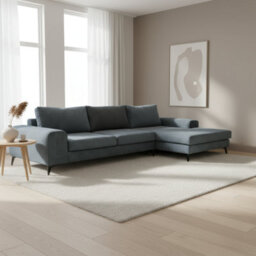 Abakus Direct Venice Corner Sofa In Light Blue Right Facing With Deep Seats And Extra-Wide Padded Arms - thumbnail 8
