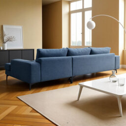 Abakus Direct Venice Corner Sofa In Light Blue Right Facing With Deep Seats And Extra-Wide Padded Arms - thumbnail 5