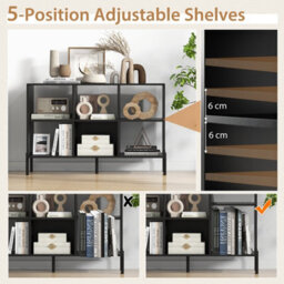 Costway Wooden Storage Bookcase 6 Cube Open Bookshelf Home Office Display Cabinet Rack - thumbnail 6