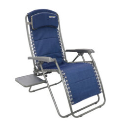 Quest Ragley Pro Relax Chair With Side Table Blue Stepless Recline Adjustable Headrest
