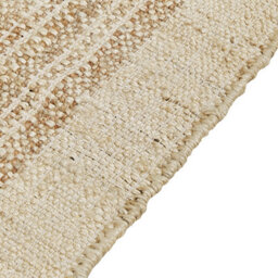 Wyld And Coco Boho Jute Area Rug Beige 140 X 200 Cm Handwoven Tassels Cotton-Edged - thumbnail 3