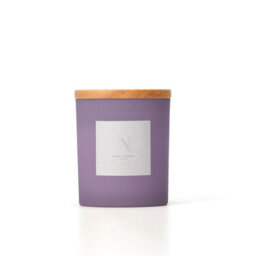 Aroma Naturals Frosted Decadence Glass Candle - Lemon & Lavender Scent