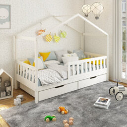 Flair Noomi Froya Evolutionary Wooden House Bed - White - thumbnail 3