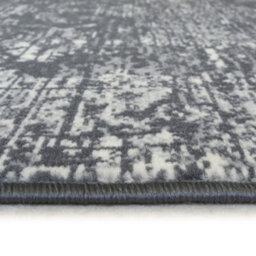 Melrose Colorama Traditional Design Charcoal Area Runner Rug 067/300Cm - thumbnail 3