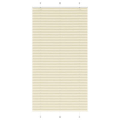 Berkfield Pleated Blind Cream 105X200 Cm Fabric Width 104.4 Cm Polyester - image 1