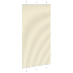 Berkfield Pleated Blind Cream 105X200 Cm Fabric Width 104.4 Cm Polyester - thumbnail 3
