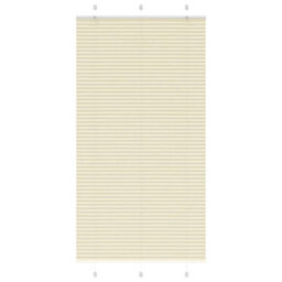 Berkfield Pleated Blind Cream 105X200 Cm Fabric Width 104.4 Cm Polyester