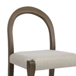 Elena Set Of 2 Oatmeal Effect Fabric Dining Chairs With Silver Oak Frame - thumbnail 6