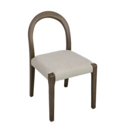 Elena Set Of 2 Oatmeal Effect Fabric Dining Chairs With Silver Oak Frame - thumbnail 5
