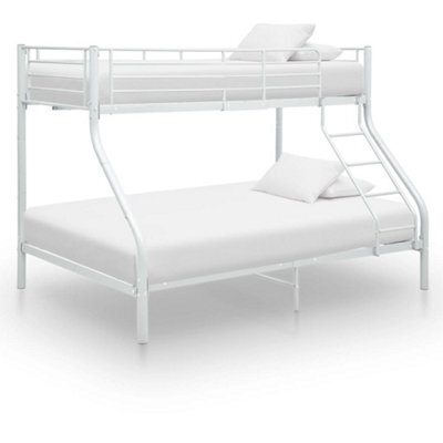 Berkfield Bunk Bed Frame White Metal 140X200 Cm/90X200 Cm - image 1