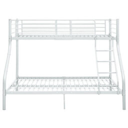 Berkfield Bunk Bed Frame White Metal 140X200 Cm/90X200 Cm - thumbnail 3