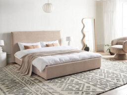 Beliani Bed Boucle Lavaur 160 X 200 Cm (Eu King Size) Taupe - thumbnail 2