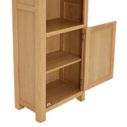 The Furniture Market Marbury Oak Tall Narrow Bookcase With 1 Door Cupboard - thumbnail 6