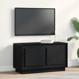 Walplus Tv Cabinet Black Oak 80 X 35 X 45 Cm Engineered Wood - thumbnail 1