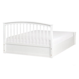Beliani Ottoman Bed Pine Wood Clarbec 140 X 200 Cm (Eu Double) White - thumbnail 7