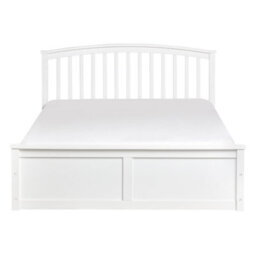 Beliani Ottoman Bed Pine Wood Clarbec 140 X 200 Cm (Eu Double) White - thumbnail 6