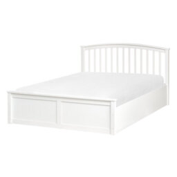 Beliani Ottoman Bed Pine Wood Clarbec 140 X 200 Cm (Eu Double) White - thumbnail 5