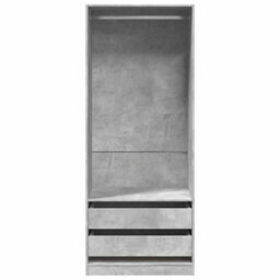 Vidaxl Wardrobe Concrete Grey 80X50X200 Cm Engineered Wood - thumbnail 4