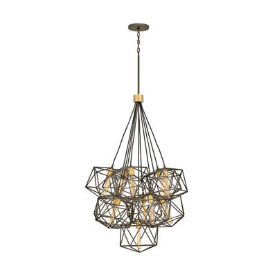 Luminosa Lighting Luminosa Hinkley Astrid Cluster Pendant Ceiling Light Metallic Matte Bronze With Deluxe Gold Accents, - - image 1