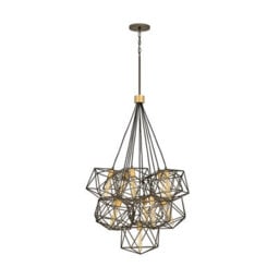 Luminosa Lighting Luminosa Hinkley Astrid Cluster Pendant Ceiling Light Metallic Matte Bronze With Deluxe Gold Accents, - - thumbnail 1