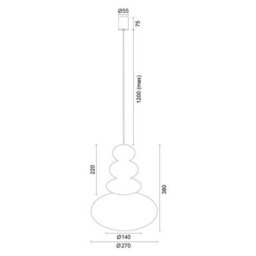 Luminosa Lighting Luminosa Diego Globe Pendant Ceiling Light Cashmere Gloss Gu10 - thumbnail 8