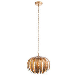 Luminosa Lighting Luminosa Delphine Decorative Gold Layered Leaf Ceiling Pendant Light - thumbnail 7