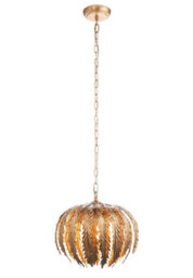 Luminosa Lighting Luminosa Delphine Decorative Gold Layered Leaf Ceiling Pendant Light - thumbnail 5