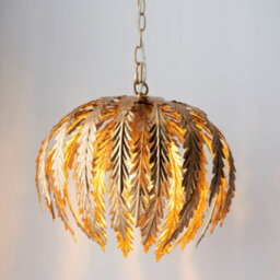 Luminosa Lighting Luminosa Delphine Decorative Gold Layered Leaf Ceiling Pendant Light - thumbnail 4
