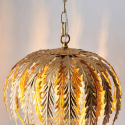 Luminosa Lighting Luminosa Delphine Decorative Gold Layered Leaf Ceiling Pendant Light - thumbnail 3