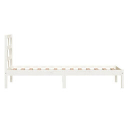 Berkfield Bed Frame White Solid Wood 90X190 Cm 3Ft Single - thumbnail 5