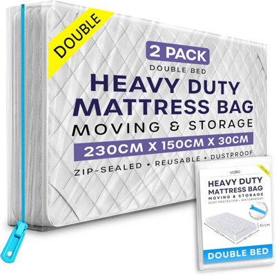 volila 2 Pack Double Mattress Storage Bag With Zipper - Waterproof Mattress Storage Cover, Moving House - image 1