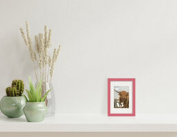 A5 Pink Picture Frame With Mount For A6 (10.5 X 14.8Cm - 4.1 X 5.8In) Poster, Photo, Artwork, Or Print. - thumbnail 4