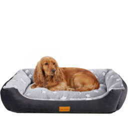 Daisy & Max Large Dog Bed ( 89X64Cm), Soft Rectangle Pet Bed With Non-Slip Base, Soft Cushion Raised Sides, Washable Dog Sofa - thumbnail 1
