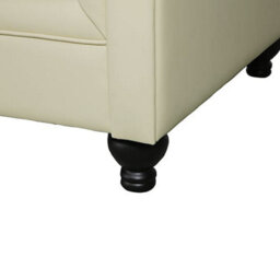 Furniture in Fashion Hertford Chesterfield Faux Leather 1 Seater Sofa In Ivory - thumbnail 8