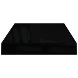 Berkfield Floating Wall Shelves 2 Pcs High Gloss Black 40X23X3.8 Cm Mdf - thumbnail 6