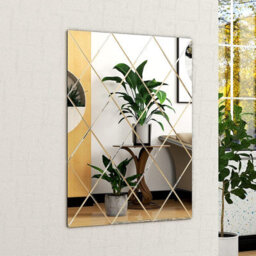 Belofay 50X70Cm Rectangular Clear Wall Mirror Interiors Art Deco Glass Design Modern Wall-Mounted Mirrors For Home And Office - thumbnail 1