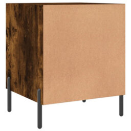 Berkfield Modern Bedside Cabinet Smoked Oak 40X40X50 Cm Engineered Wood - thumbnail 8