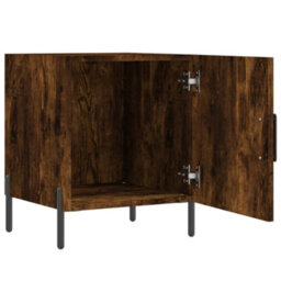 Berkfield Modern Bedside Cabinet Smoked Oak 40X40X50 Cm Engineered Wood - thumbnail 5