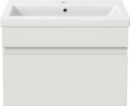 Affine 600mm Bathroom Vanity Unit Basin Storage Wall Hung Cabinet Furniture White Gloss - thumbnail 6