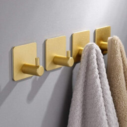 4 Pack Heavy Duty Adhesive Stainless Steel Hooks, Elegant Style Rustproof Wall Hooks For Kitchen And Bathroom And Door - thumbnail 5