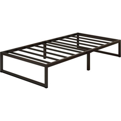 Metal Bed Frame Small Single 75X190Cm Black Noise-Free Platform With Storage - image 1