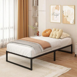 Metal Bed Frame Small Single 75X190Cm Black Noise-Free Platform With Storage - thumbnail 5