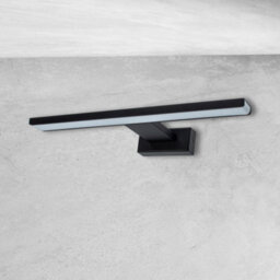 Milagro Shine Black Led 7W Wall Lamp Stylish Matt Black Light With Ip44 Rating Perfect For Mounting Above A Bathroom Mirror - thumbnail 6