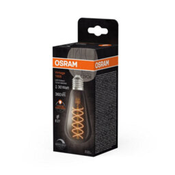 Osram Vintage 1906 Edison 30 Filament Dim Lamp 7.8W 818 Smoke E27 4 Pack - thumbnail 2