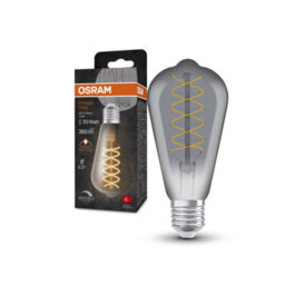 Osram Vintage 1906 Edison 30 Filament Dim Lamp 7.8W 818 Smoke E27 4 Pack - thumbnail 3