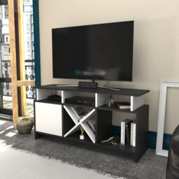 Decorotika Auburn Tv Stand Tv Unit For Tv's Up To 47 Inch Anthracite And White - thumbnail 3