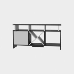 Decorotika Auburn Tv Stand Tv Unit For Tv's Up To 47 Inch Anthracite And White - thumbnail 4
