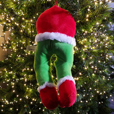 Samuel Alexander 32Cm Door Hanging Laughing Elf Animated Indoor Christmas Decoration - image 1