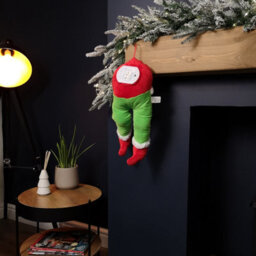Samuel Alexander 32Cm Door Hanging Laughing Elf Animated Indoor Christmas Decoration - thumbnail 3